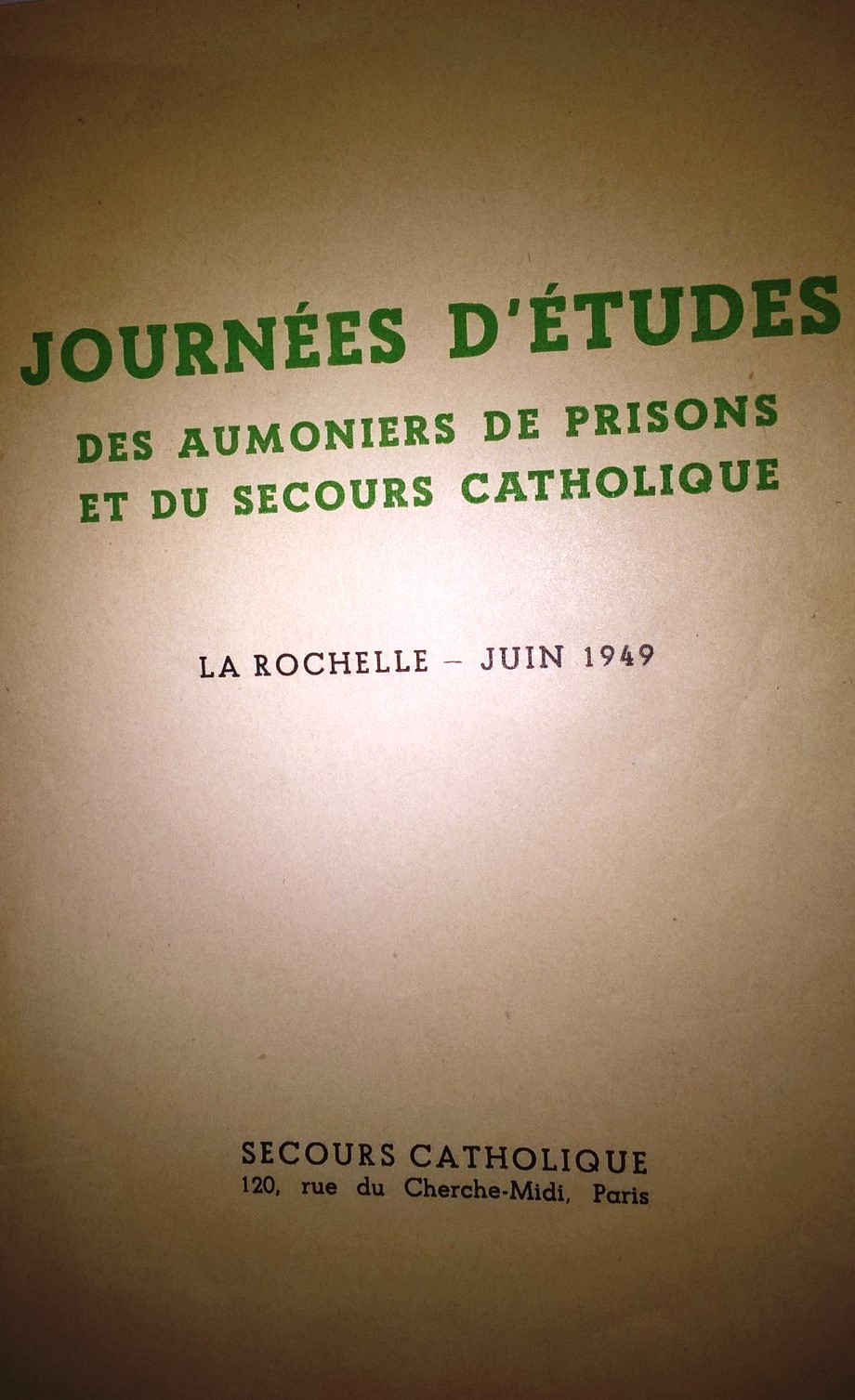 Aumôniers de prisons en 1949