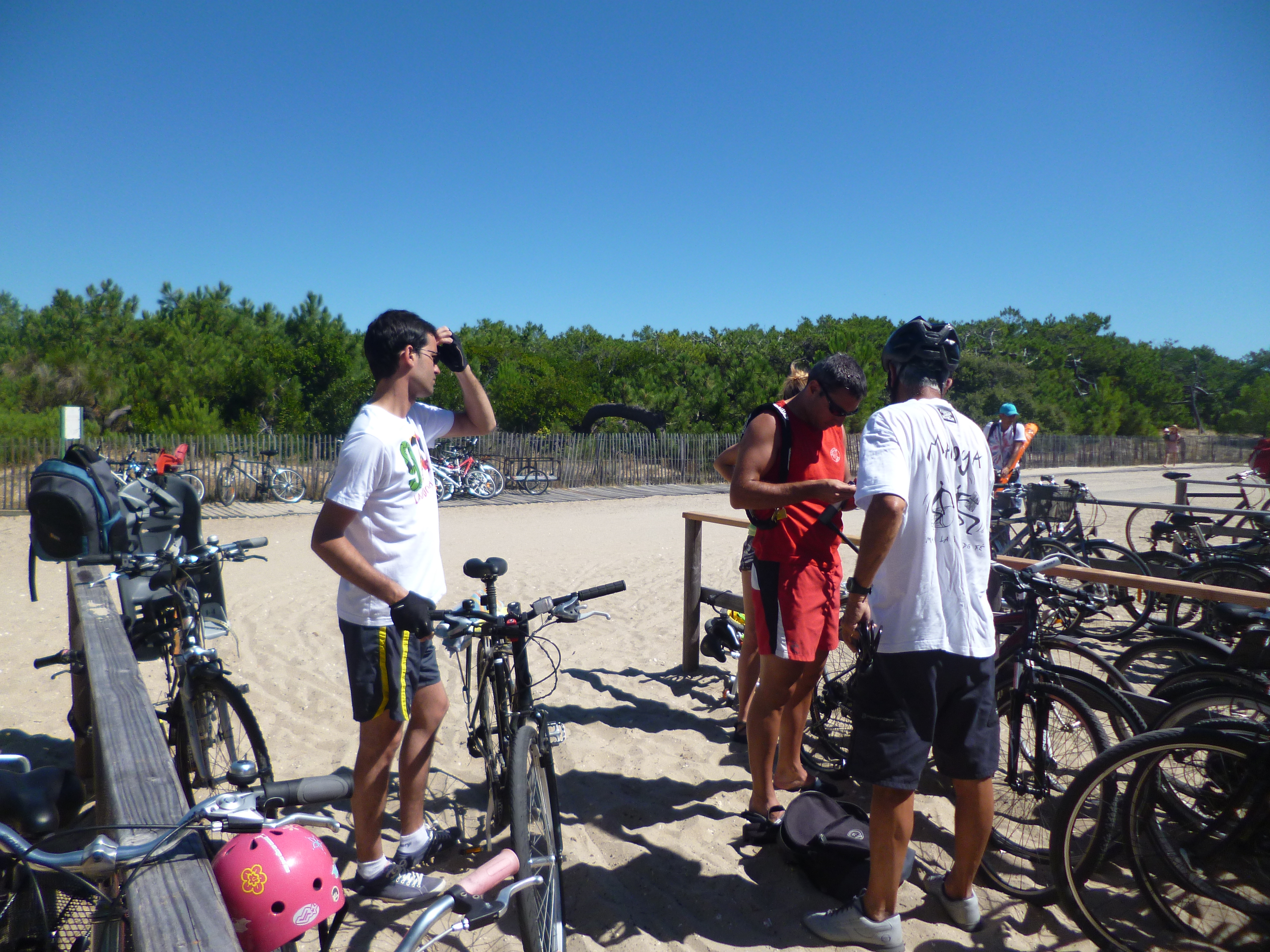 À bicyclette dans les dunes