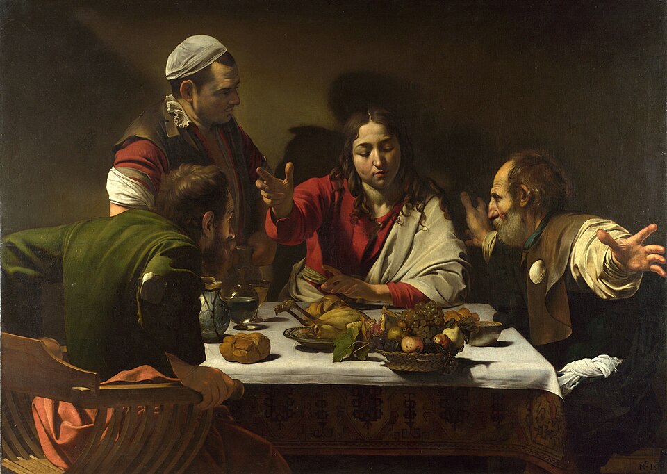Le souper d&rsquo;Emmaüs selon le Caravage